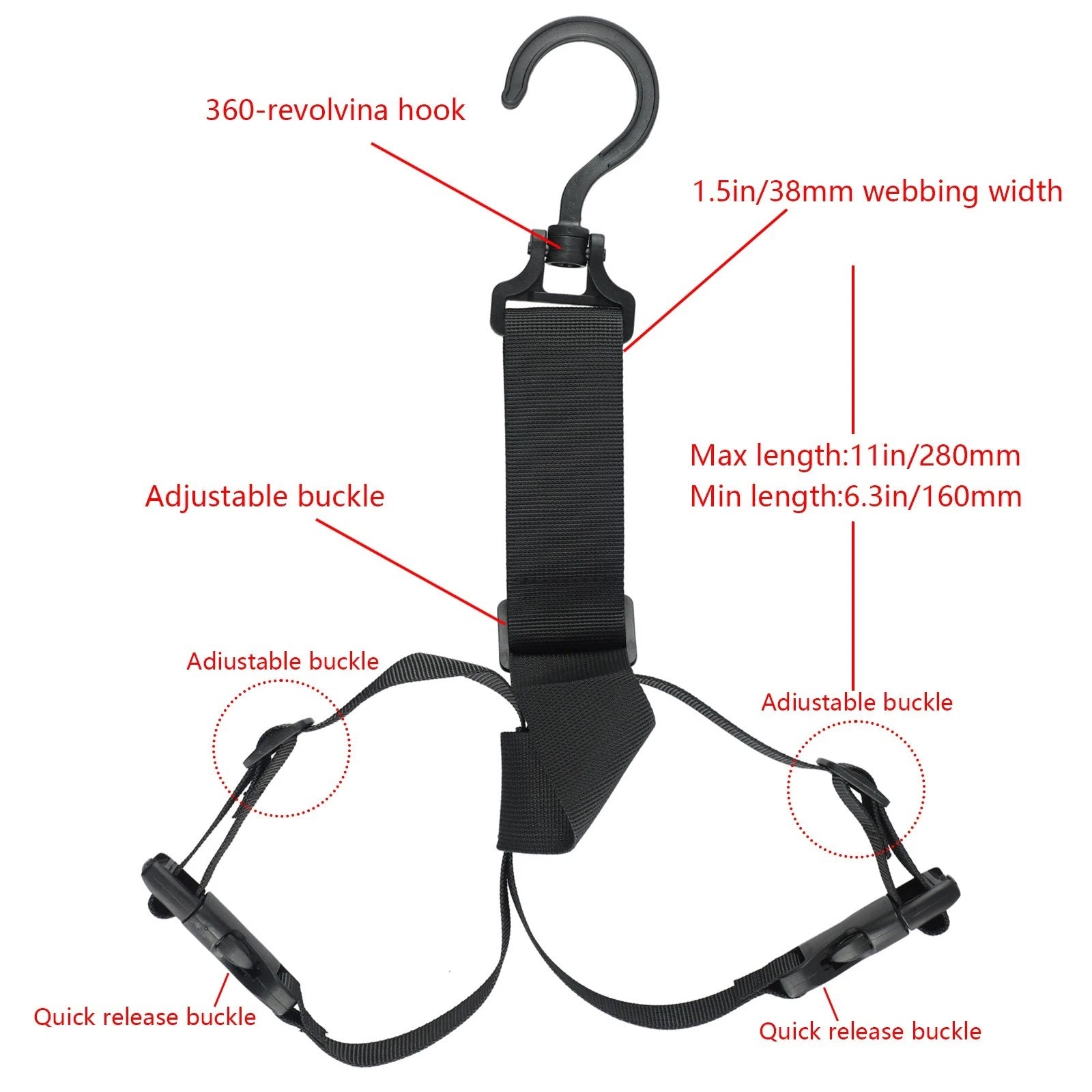 Strap Belt Storage for Fishing Wader Boots Hanger