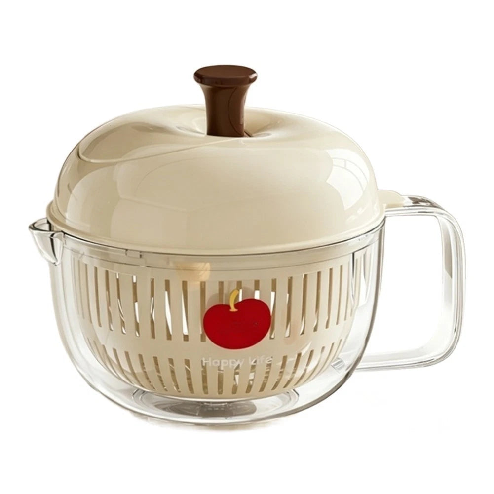 Salad Spinner for High-Speed Drying and Detachable Colander and Bowl