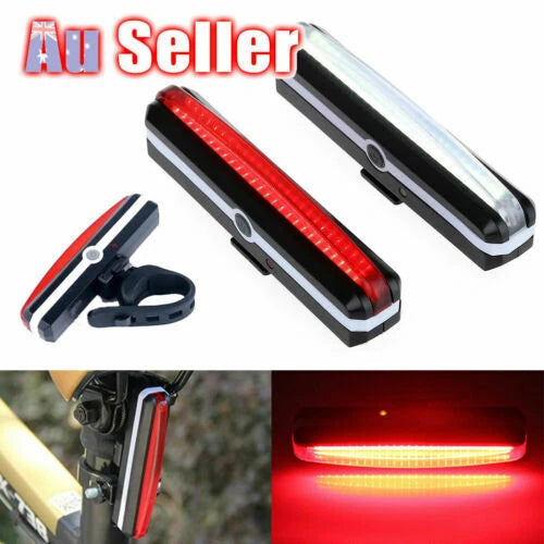 LED Tail Light for Bicycle (Rechargeable, 6 Modes)