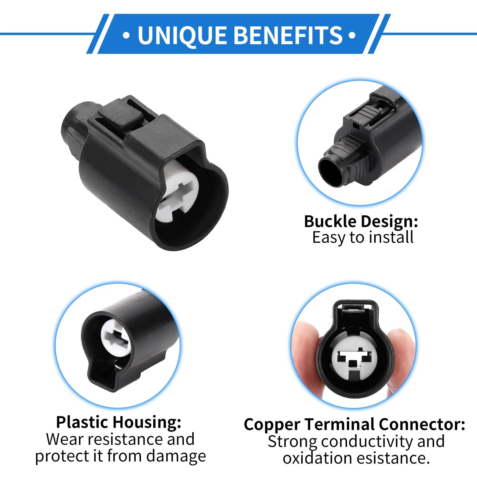 Female Wire Terminal Connector Plug 1 Pin for Toyota (2005–2015)