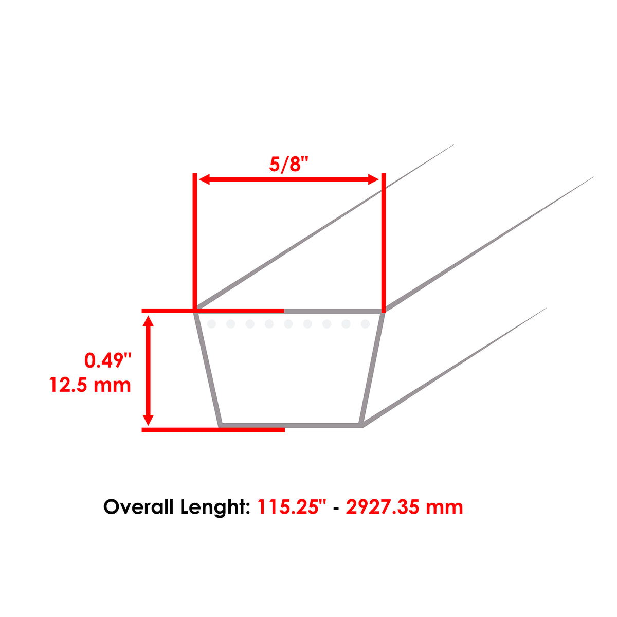 Deck Belt Replacement for Scag SMZ-48 SSZ-16 SSZ-18 (1996–2022)