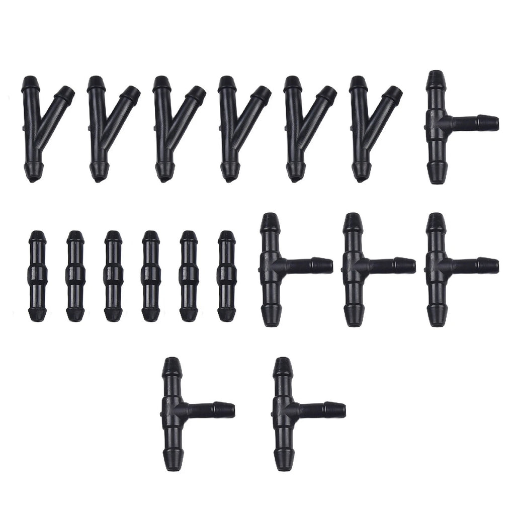18pcs Windshield Washer Hose Connectors for Universal Applications