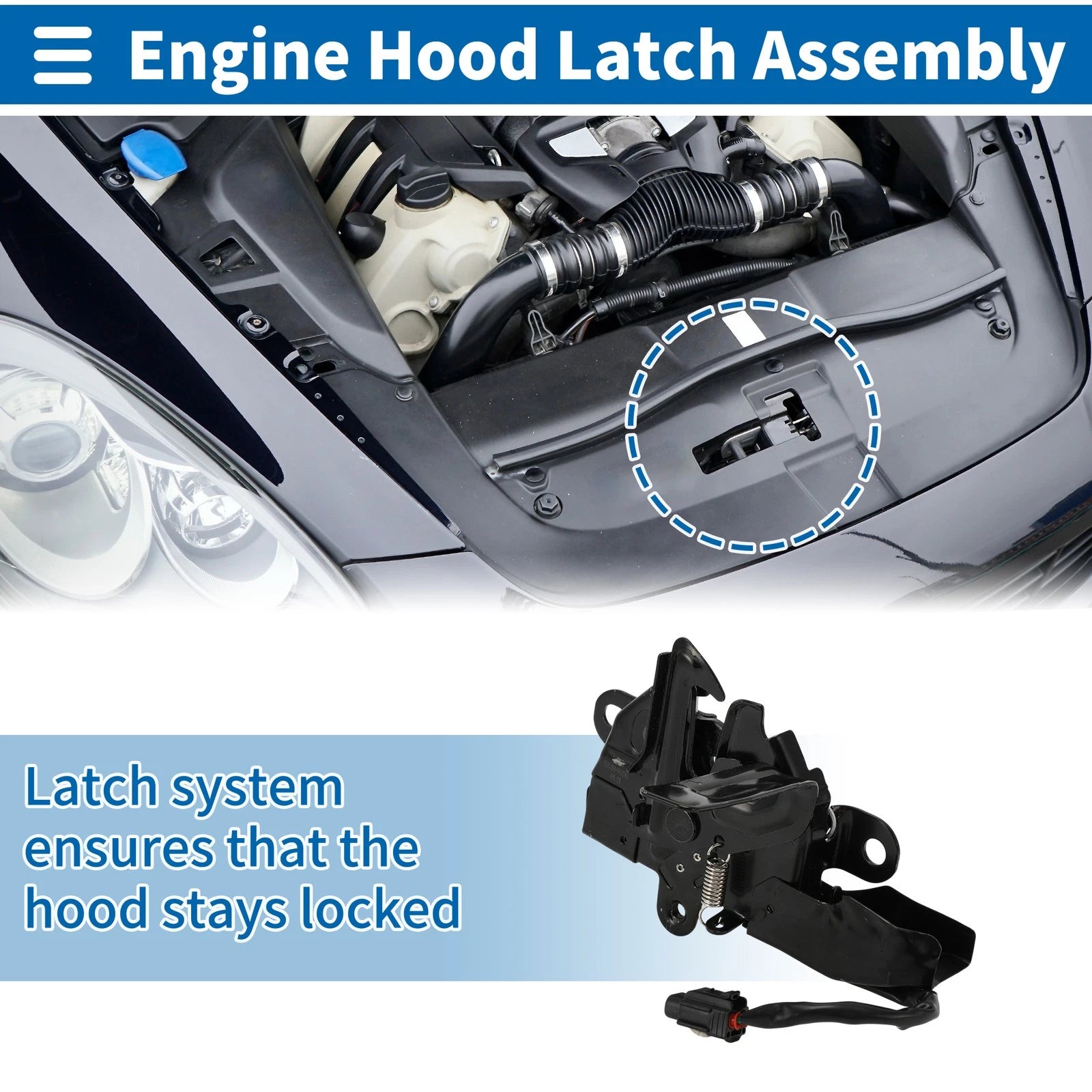 Hood Latch Assembly OEM Replacement for Toyota Camry (2011–2017)
