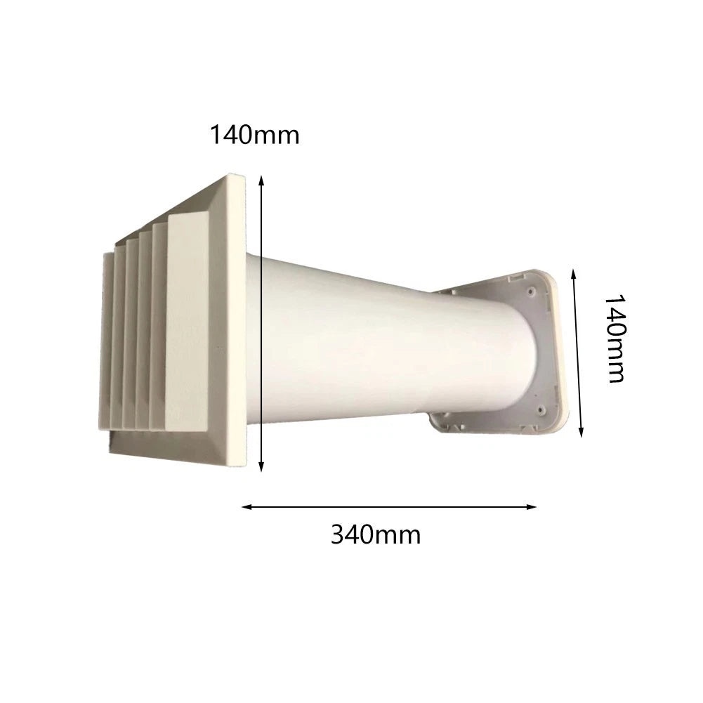 Adjustable 14cm Wall Ventilation Duct Kit with Fly Screen