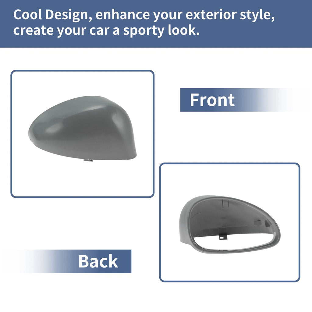Right Passenger Side Mirror Cover Cap for Citroen C4 (2004–2010) - Grey