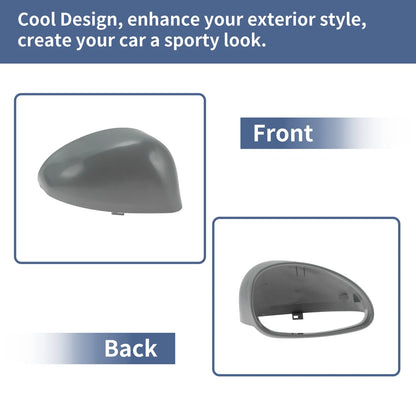 Right Passenger Side Mirror Cover Cap for Citroen C4 (2004–2010) - Grey