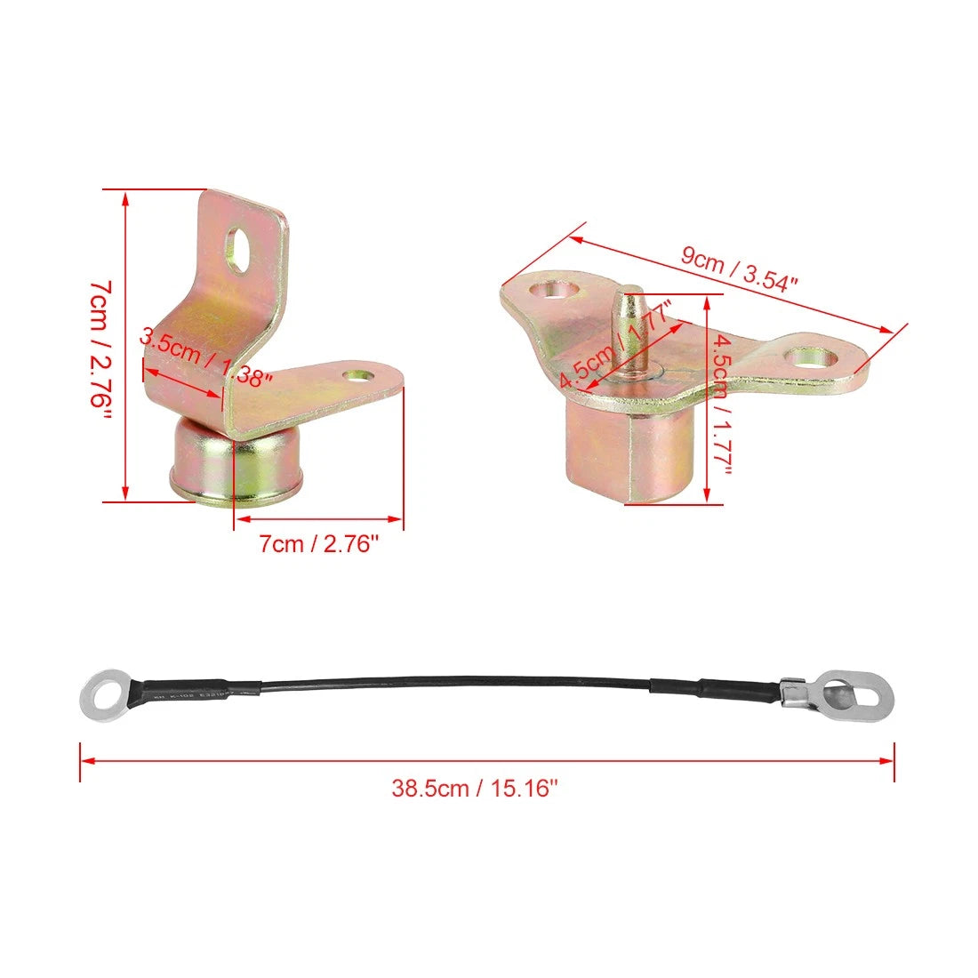 Tailgate Lift Support Cable Hinge Repair Kit for Chevy Silverado for GMC Sierra (2007–2014)