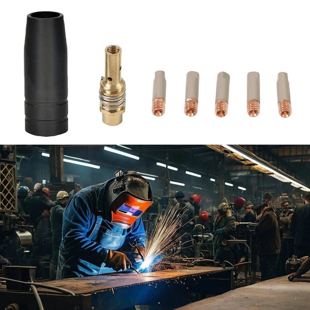 5 Tips and 1 Nozzle MIG Welding Replacement Kit for 15AK