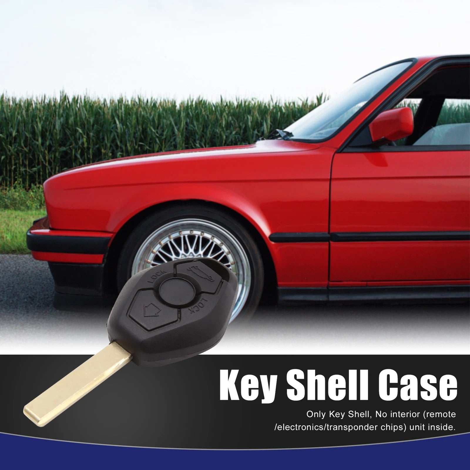 Car Key Fob Shell Case Replacement for BMW 3 5 7 Series E81 E90 (2005–2013)