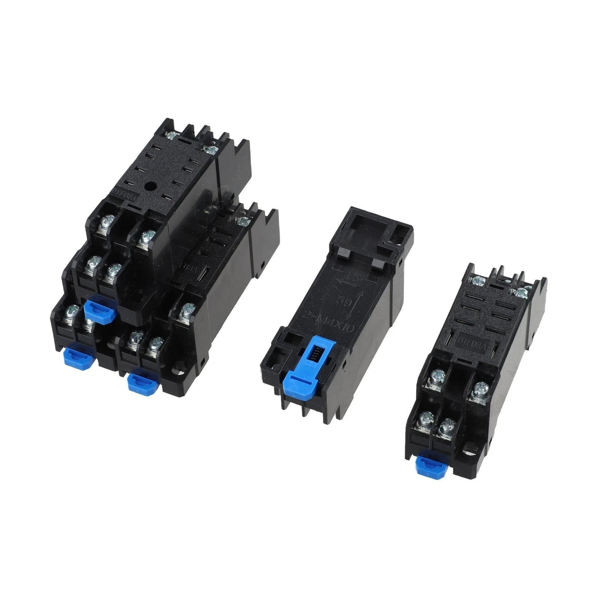5X Relay Socket Base DTF08A 8 Pin DIN Rail Mount for Various Applications