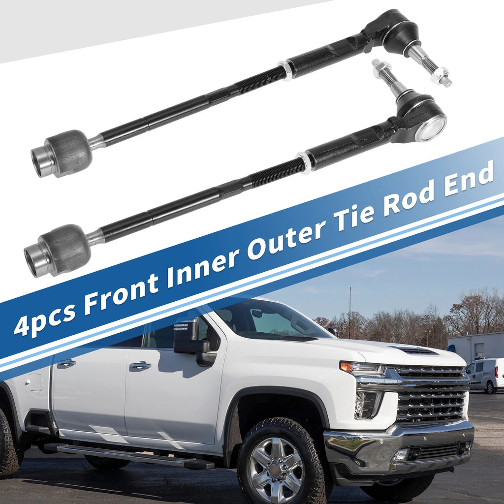 4pc Front Inner Outer Tie Rod End Links for Chevrolet Malibu (2004–2012)