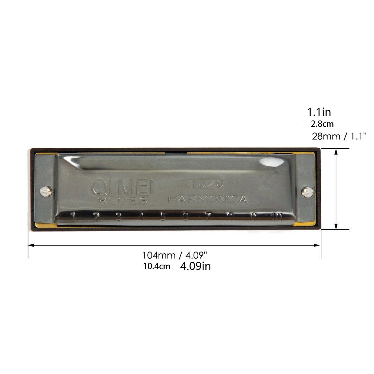 10 Hole Key of C Harmonica for Kids - Phosphor Bronze