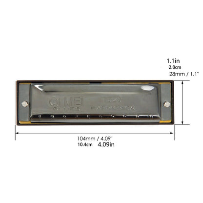 10 Hole Key of C Harmonica for Kids - Phosphor Bronze