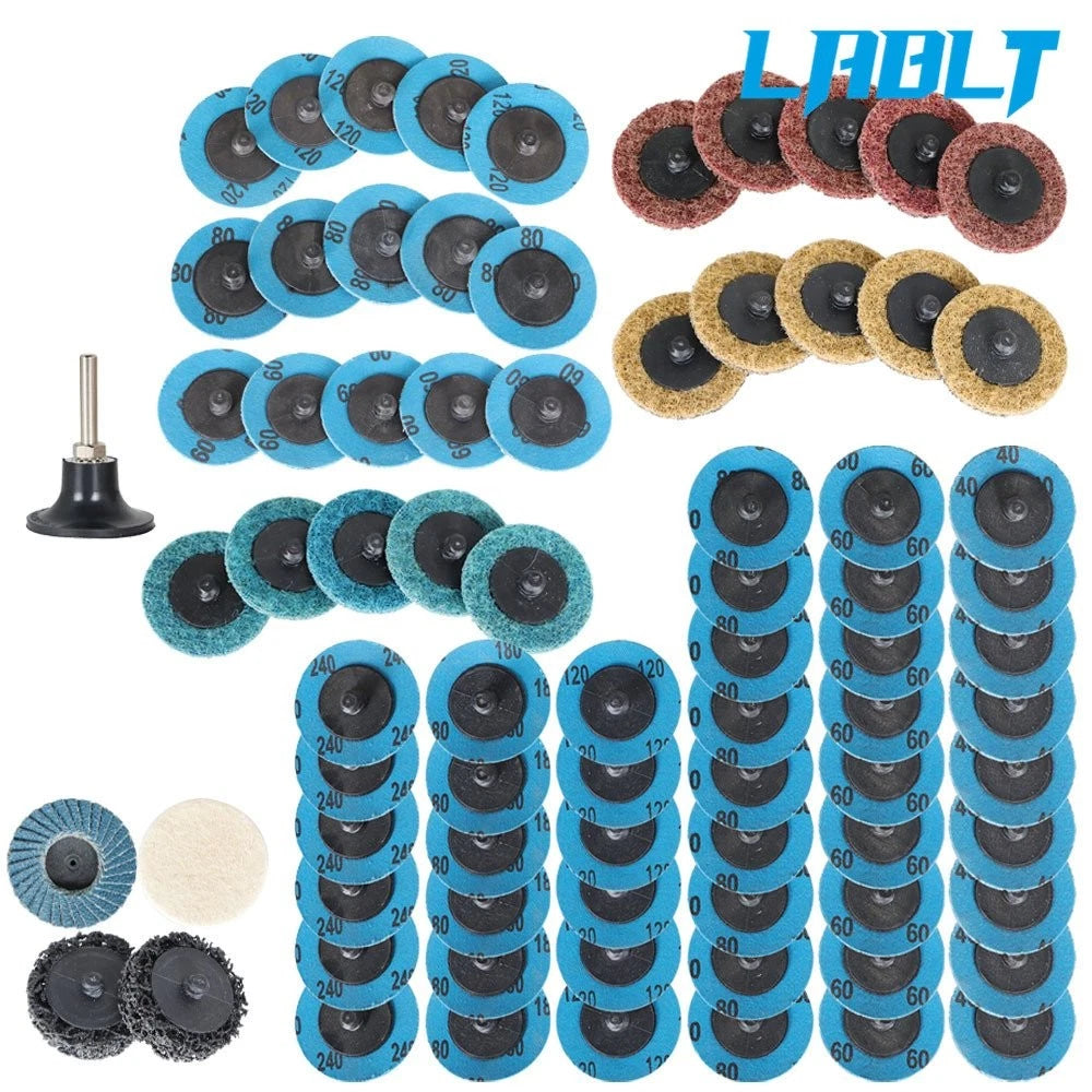 71PC Twist Lock Sanding Discs Set for Die Grinder