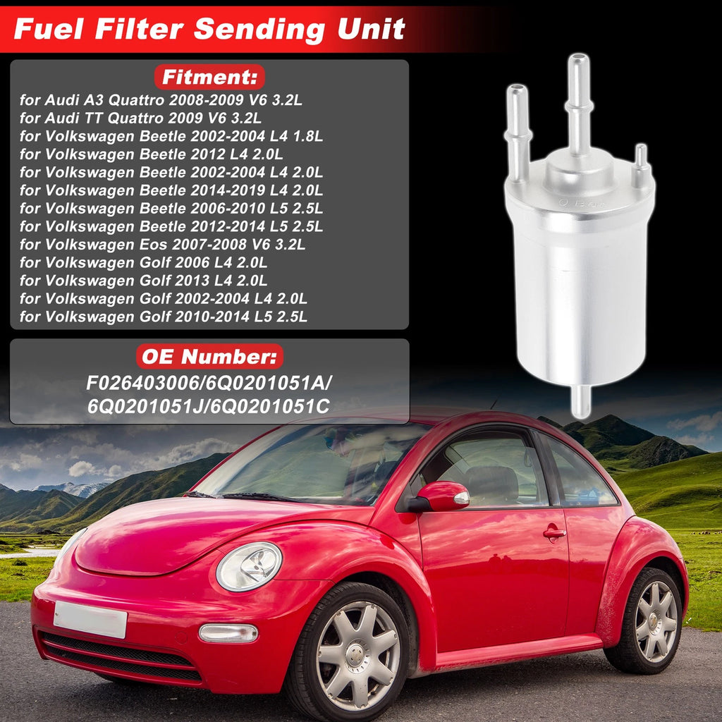 Fuel Filter Assembly for Audi A3 Quattro 2008–2009 V6 3.2L
