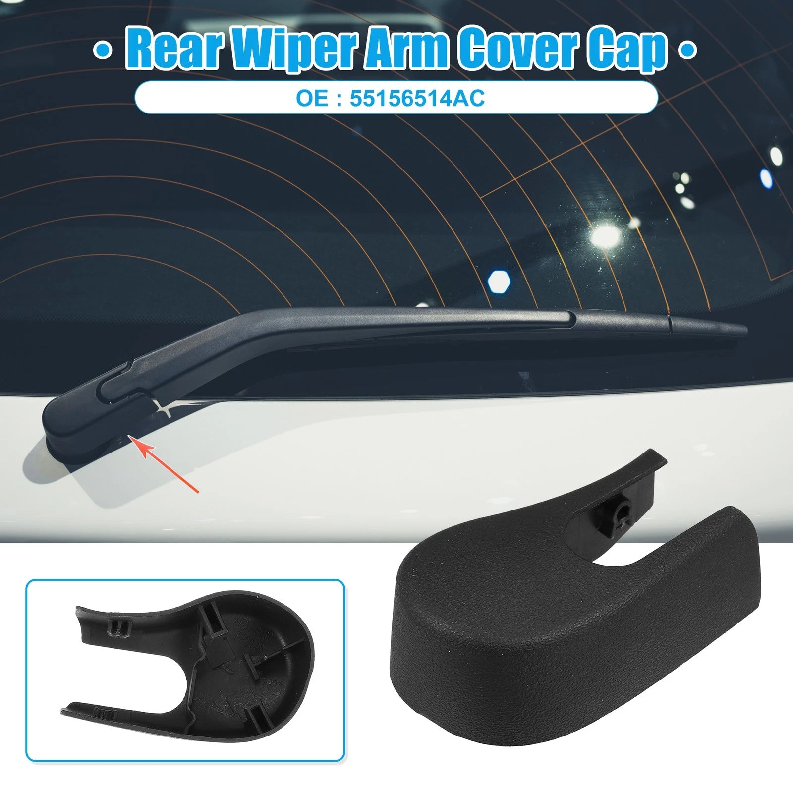 Rear Windshield Wiper Arm Nut Cover Cap Replacement for BMW 535xi (2011–2016)
