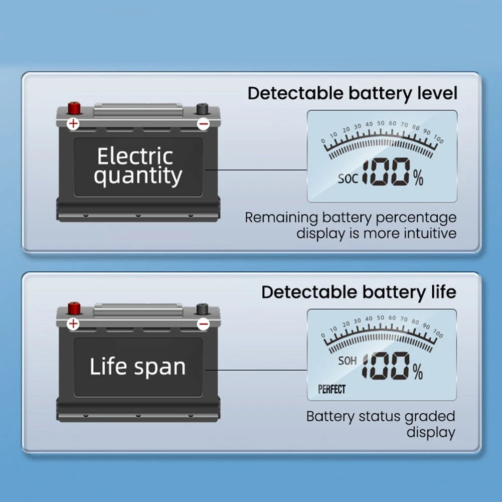 Multi Function Car Battery Tester LCD Display 12V24V Diagnostic Device