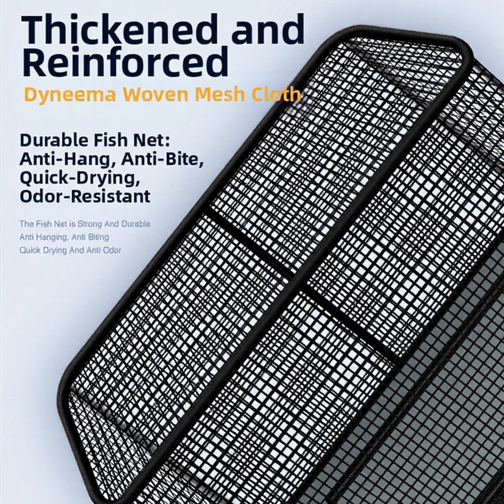 Lightweight Fishing Basket with Floatable Mesh 45x26x26cm