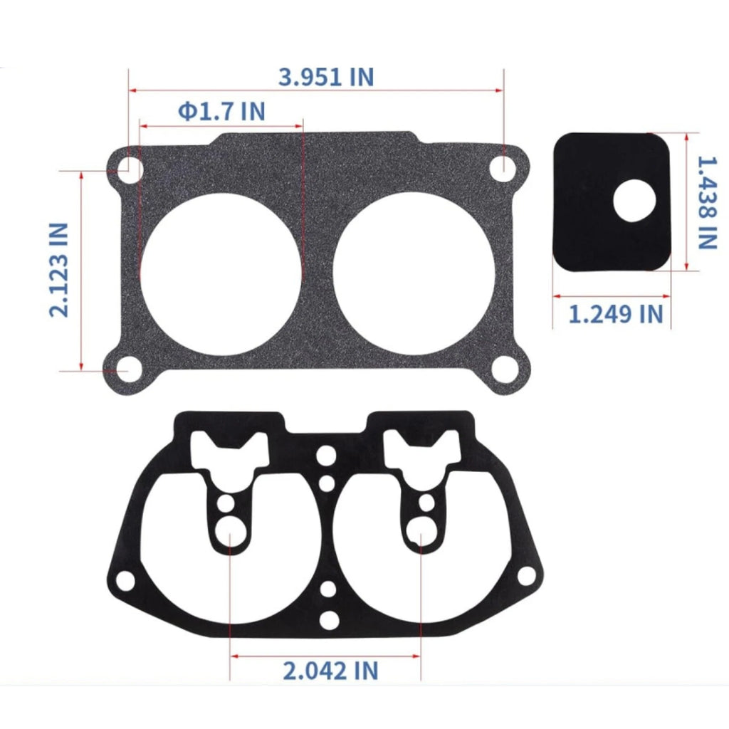 3pcs Carburetor Repair Kit for Yamaha Outboard 115-215 HP (1986–1995) 6E5-W0093-06-00
