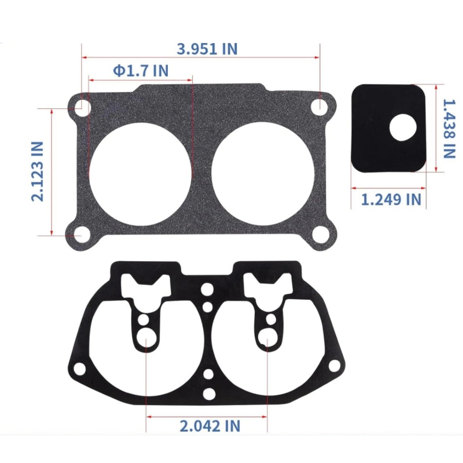 3pcs Carburetor Repair Kit for Yamaha Outboard 115-215 HP (1986–1995) 6E5-W0093-06-00