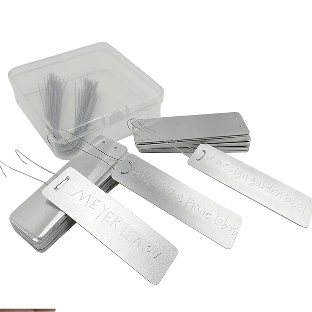 Double Sided Aluminum Plant Labels - Waterproof Tree ID Tags