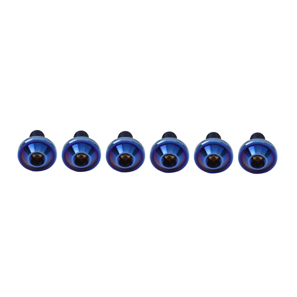 6X M6x10mm Titanium Alloy Torx Head Bolts for Bike Motorcycle