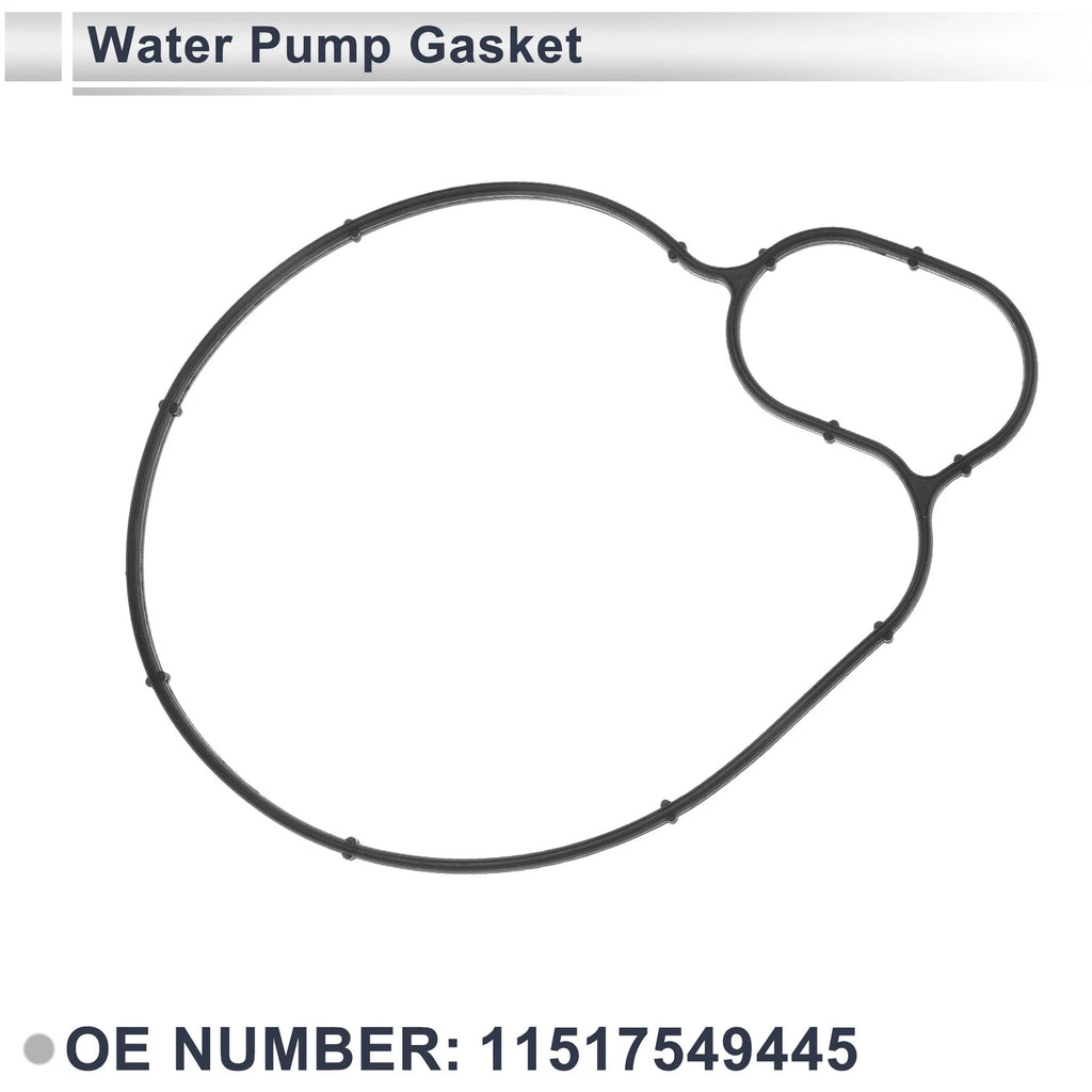 Water Pump Gasket Replacement for BMW 550i Base (2011–2016) Rubber 1Pc
