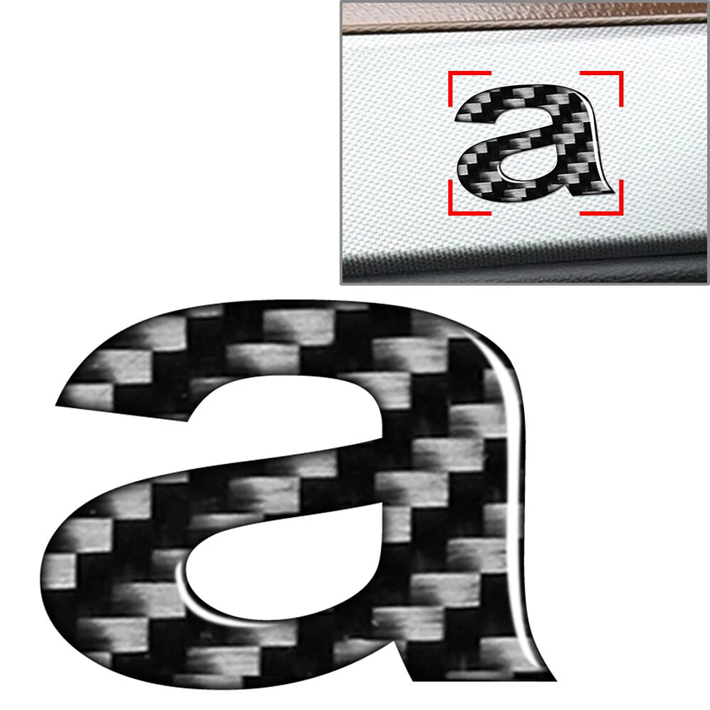 Lowercase Alphabet Letter Decals for Car Badge Emblem