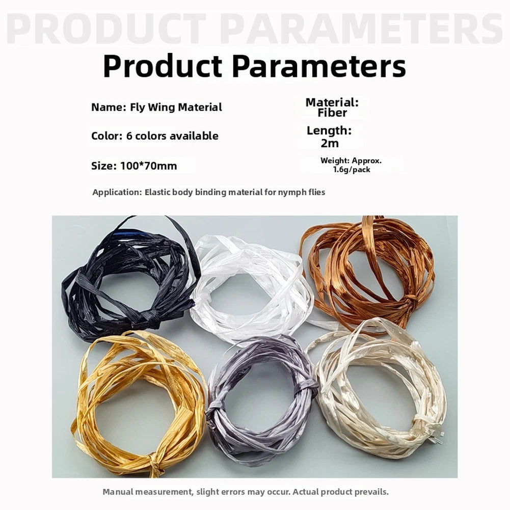 2m Multi Color Wing Fibers for Fly Tying Hooks