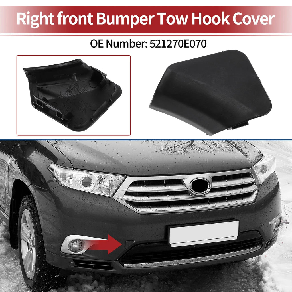 Tow Hook Cover Cap Right Front Replacement for Toyota Highlander (2014–2019)