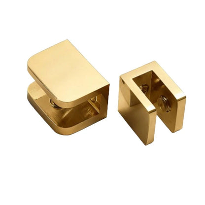 Brass Glass Clamp for Bathroom Shelves and Wine Cabinets