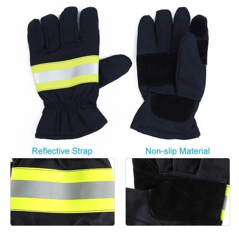 1 Pair Firefighting Gloves - Fire Proof Heat-resistant Non-slip