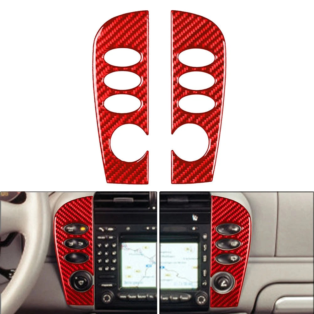 Radio Control Switch Panel Cover Trim for Porsche Boxster 996 (1998–2004) Red