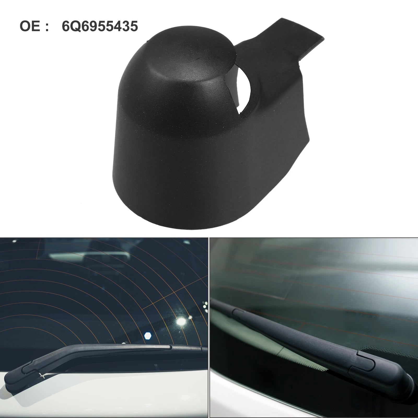 Rear Windshield Wiper Arm Nut Cover Cap Replacement for Volkswagen GTI (2015–2021)