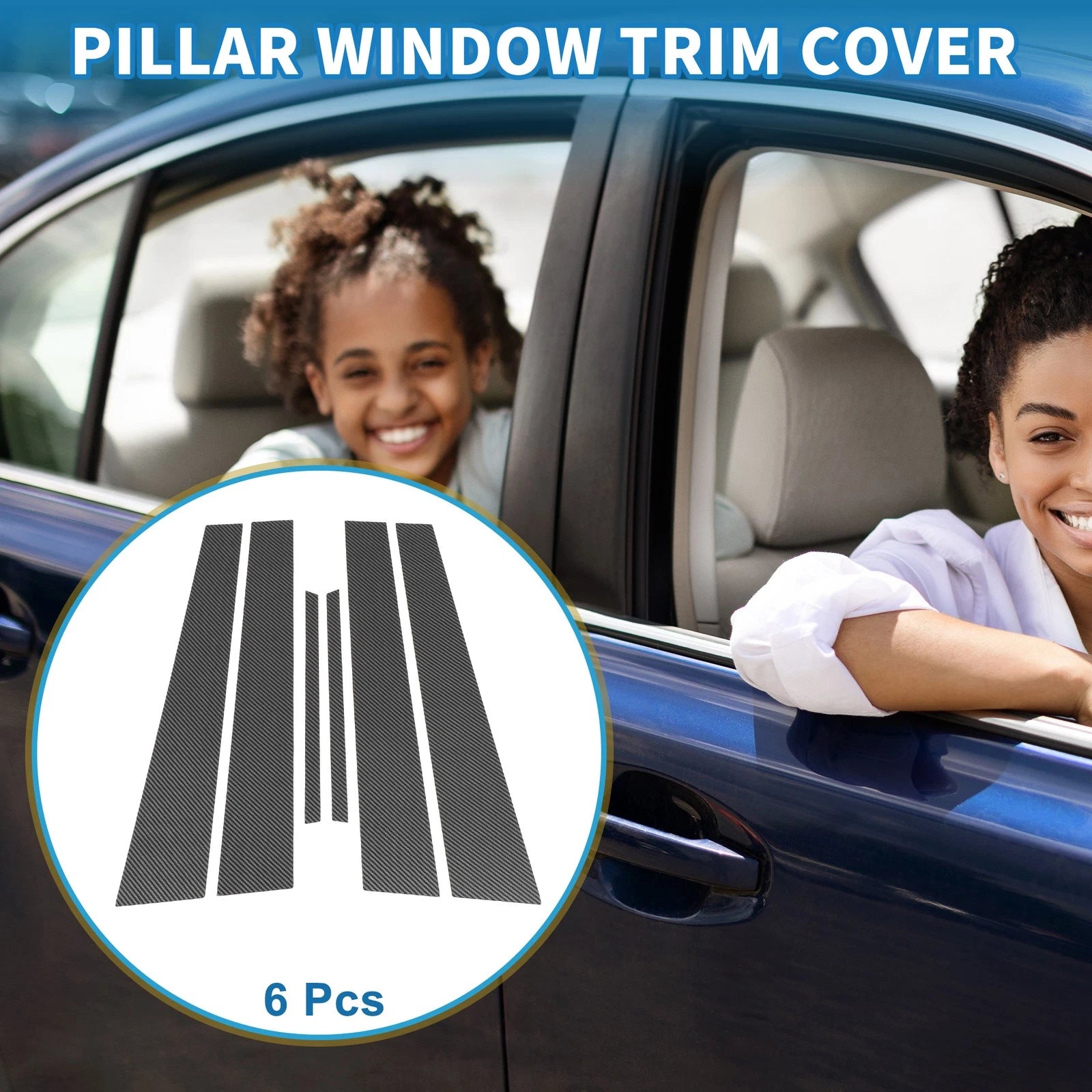 6 Pcs Door Pillar Window Trim Replacement for Lexus ES (2002–2006)