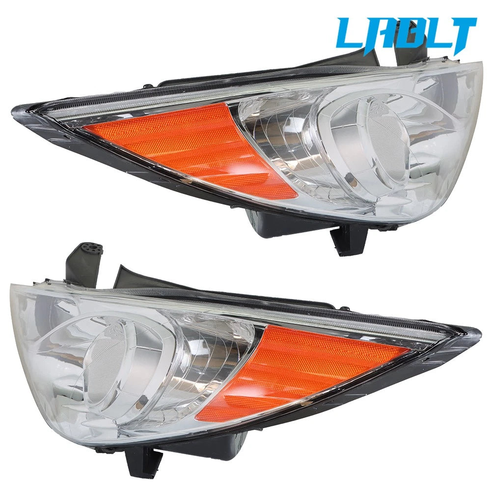 Pair Chrome Halogen Projector Headlights for Hyundai Sonata (2011–2014)
