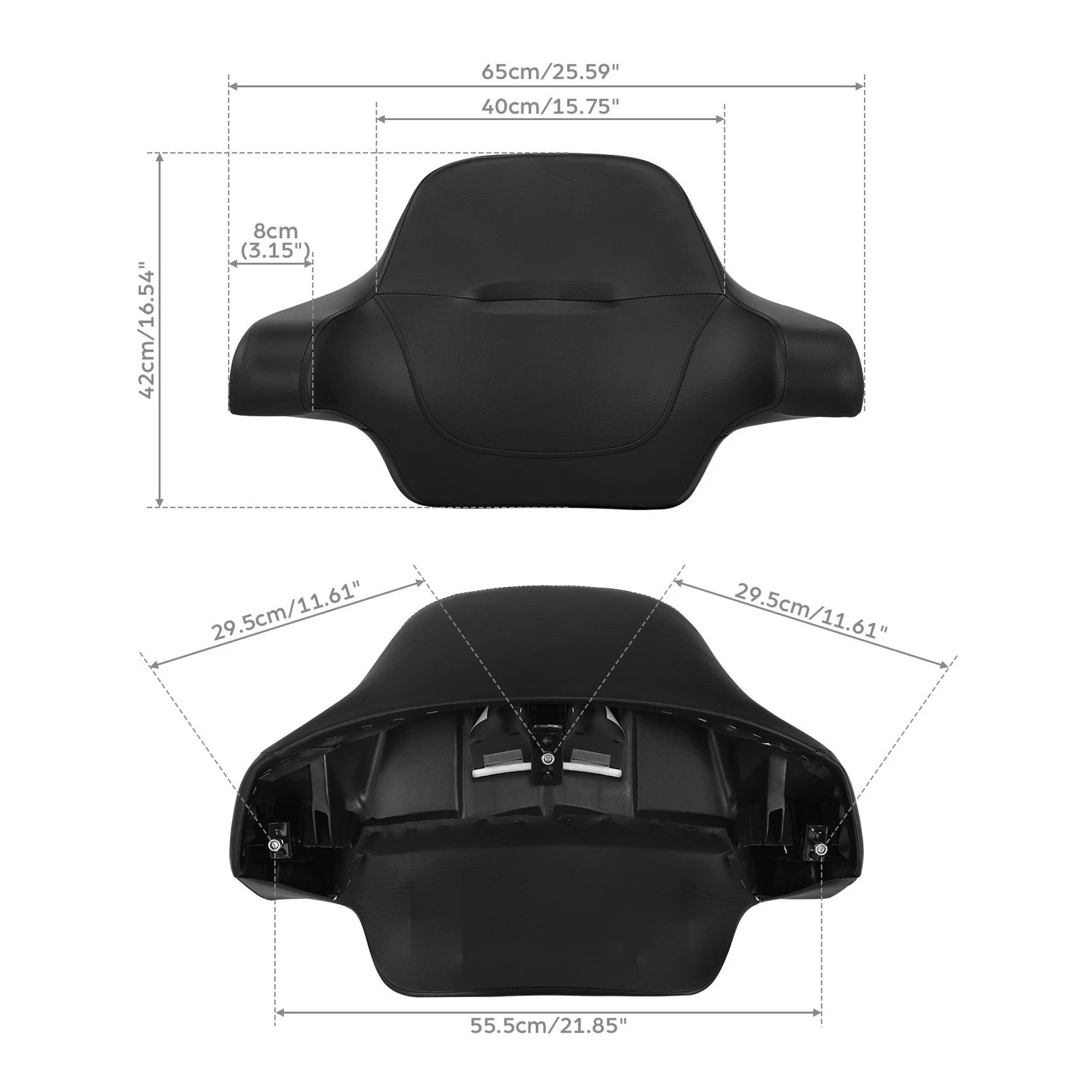 Wrap-around Chopped Backrest Pad for Harley Touring (2014–2023)