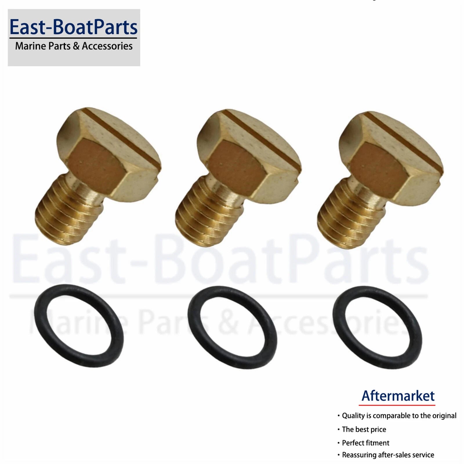 Set of 3 Drain Screws for Yamaha Outboard (6H3-14992-00-00, 663-14992-00-00)