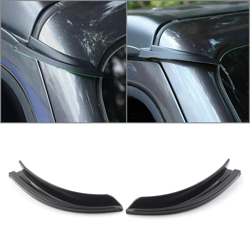 2X Water Rain Gutter Extension Trim for Jeep Wrangler JL (2018–2021)