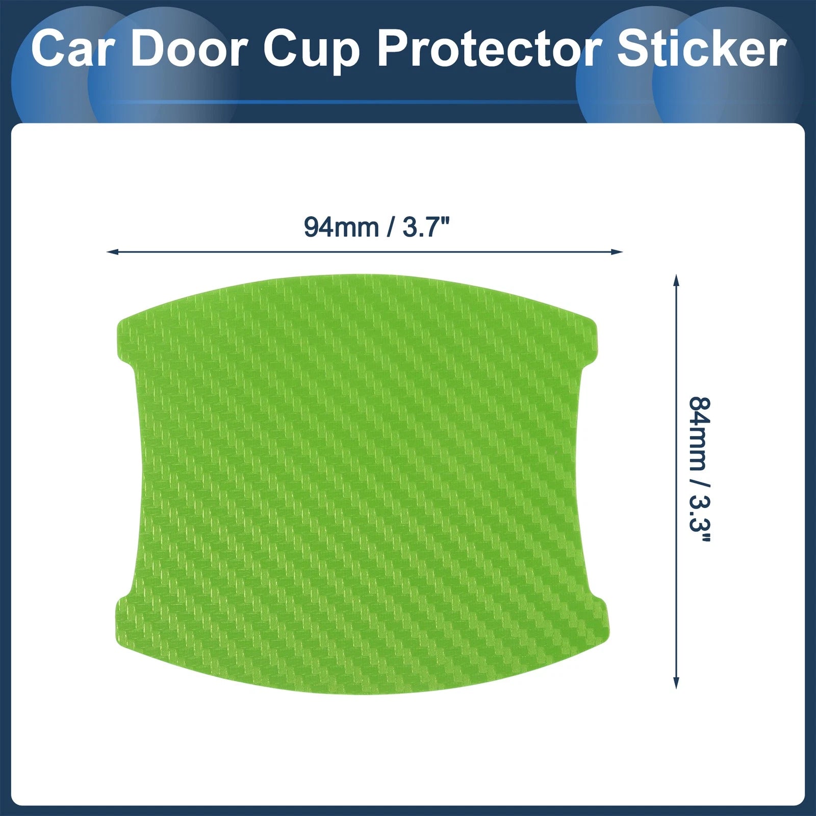 3D Car Door Handle Scratch Protector for Universal Vehicles (84x94mm)