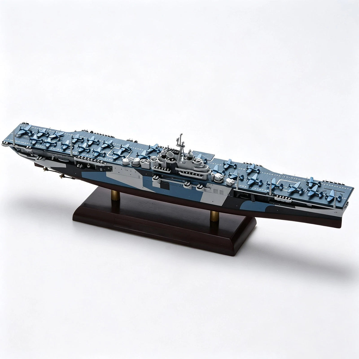 Diecast Model USS Franklin CV-13 Aircraft Carrier with 30 Deck Planes & Stand