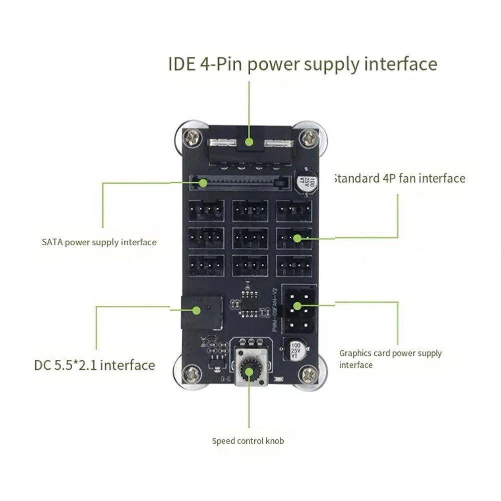 PWM Fan Controller for 12V DC Cooling Applications (Set of 4)