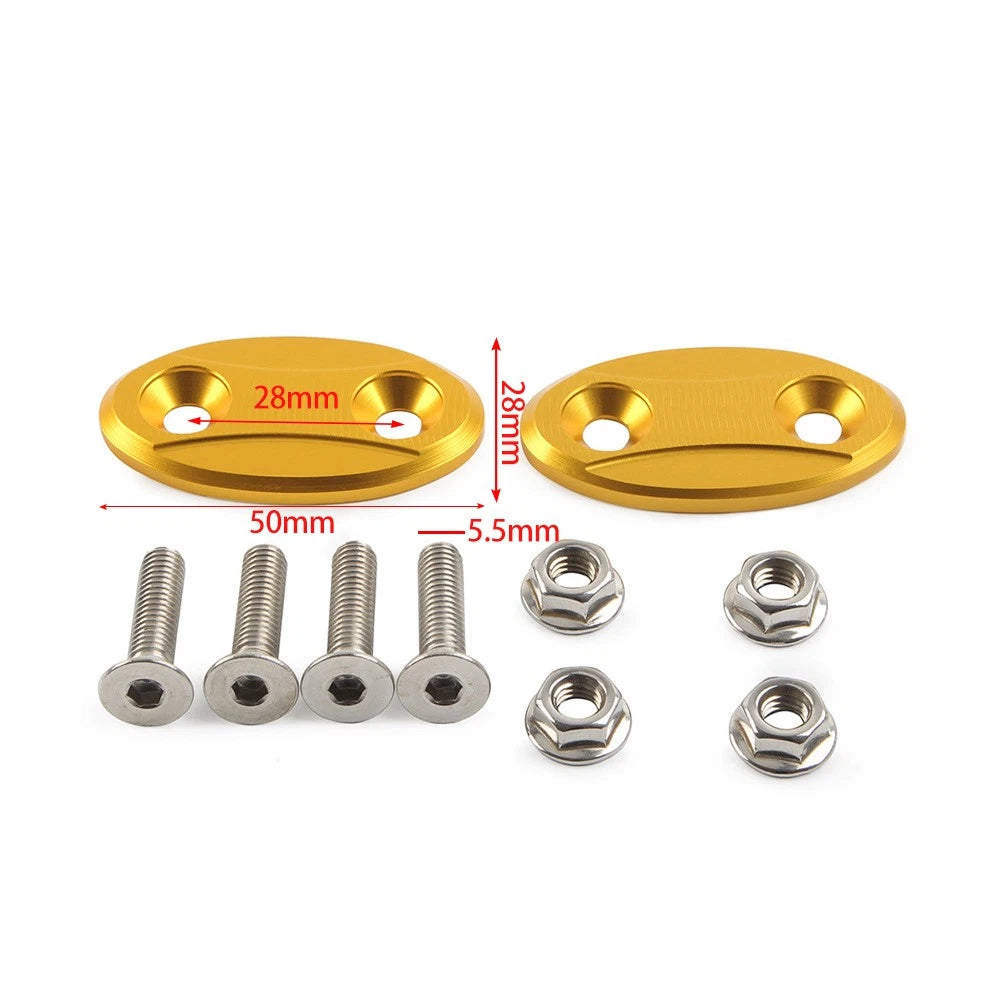 Rearview Mirror Block Off Base Plates for BMW S1000RR (2009–2018)