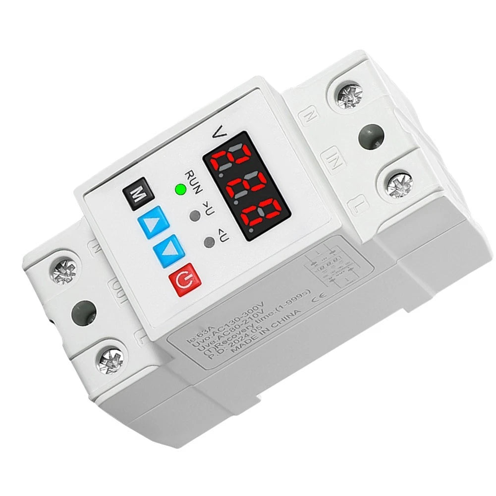 Adjustable Over Under Voltage Relay 220V 230V 40A 63A with LED Display