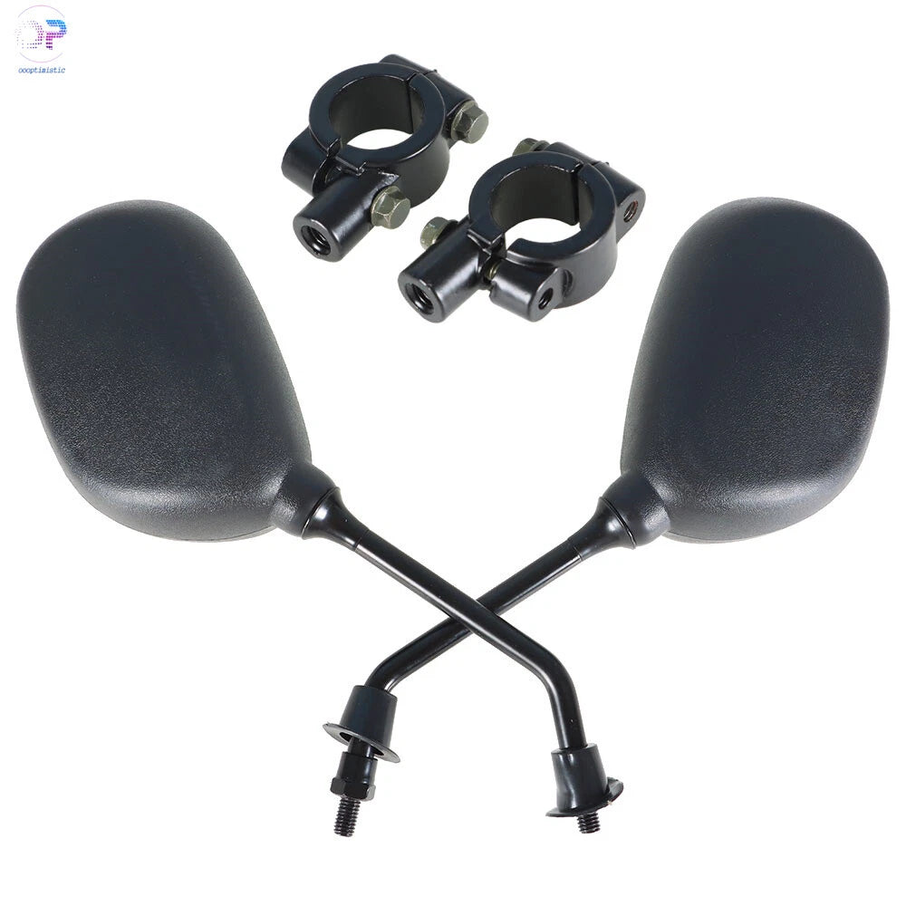 7/8" Handlebar Mount Rear View Side Mirrors for Honda Yamaha (Universal)