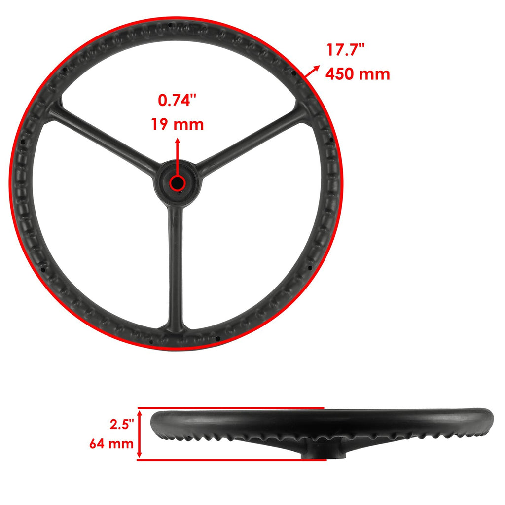 Caltric Steering Wheel Replacement for Ford New Holland 2N3600 (2005–2015)