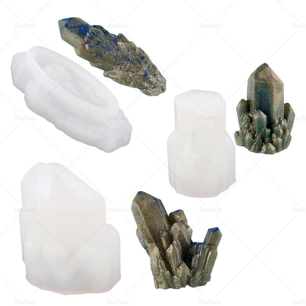 Silicone Epoxy Resin Mold for Crystal Cluster Quartz Rock Column