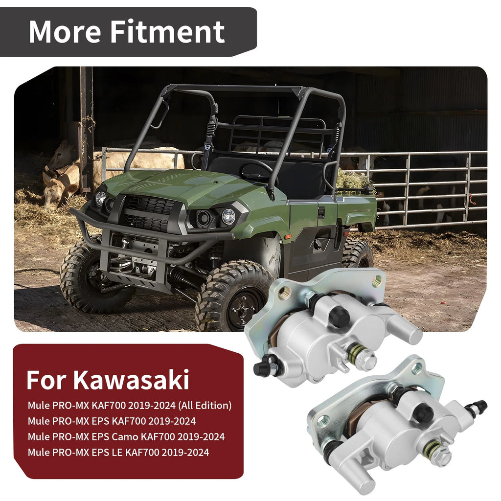 Set of 2 Front Brake Calipers for Kawasaki Mule PRO-MX KAF700 EPS (2019–2024)