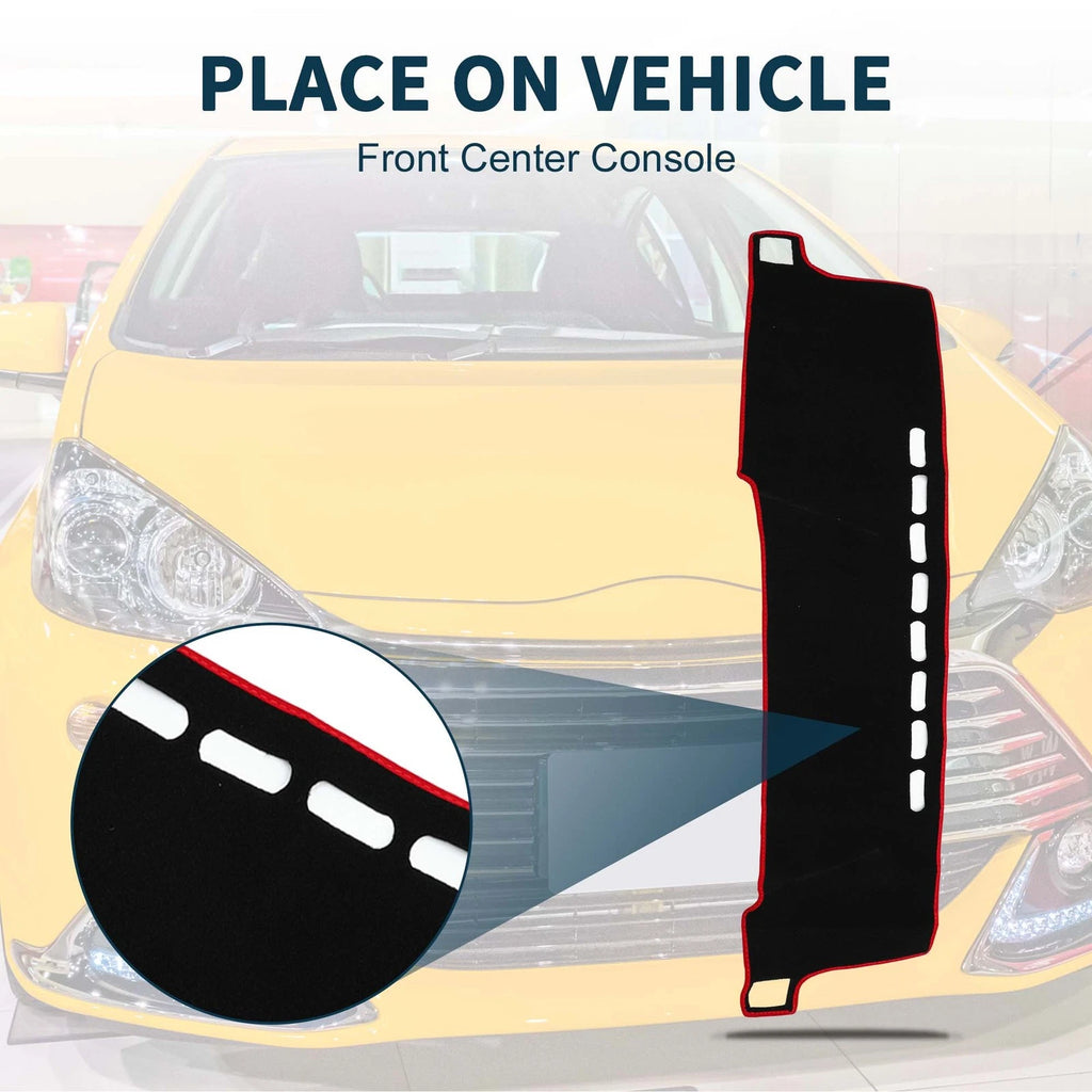 Dashboard Dash Cover Mat Replacement for Toyota Aqua NHP 11-21 with Sticker