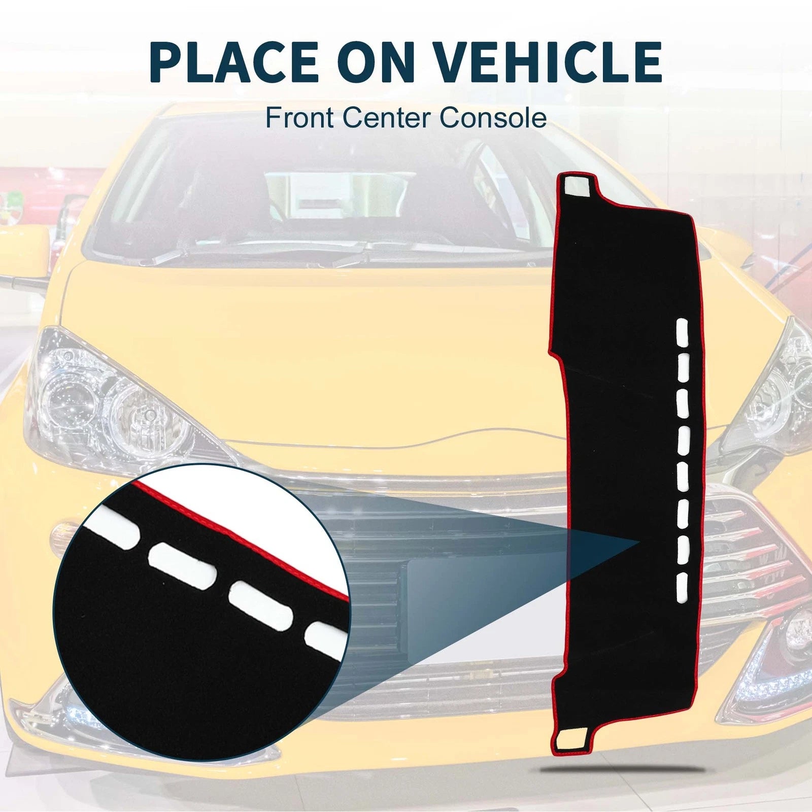 Dashboard Dash Cover Mat Replacement for Toyota Aqua NHP 11-21 with Sticker